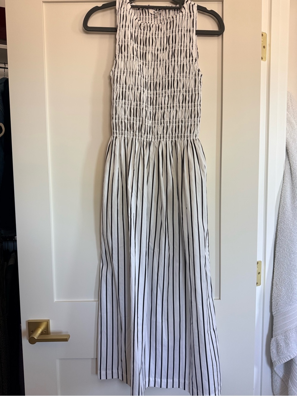 NWOT Madewell White & Navy Dress